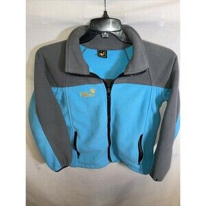Jack Wolfskin Women’s Running Jacket Size Large Blue Gray Athleisure Full Zip